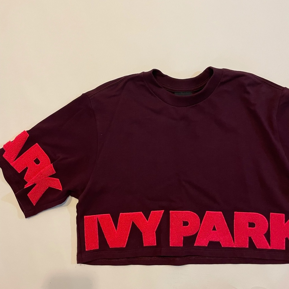 Ivy park pink/burgundy crop top